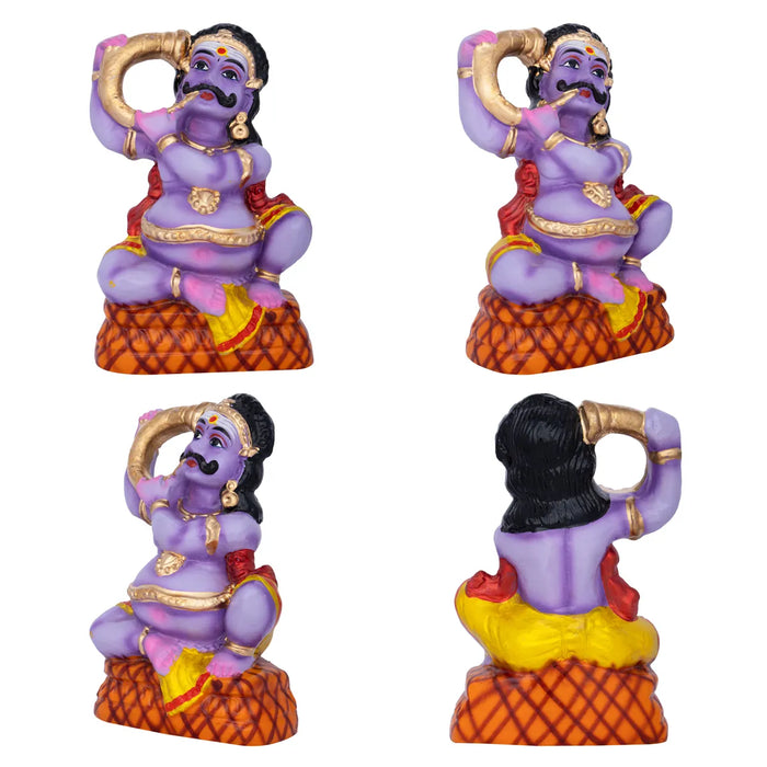 Boodha Ganangal Statue Clay Golu Bommai Set - 8 X 5.5 Inches | Giri Golu Doll/ Navaratri Gombe