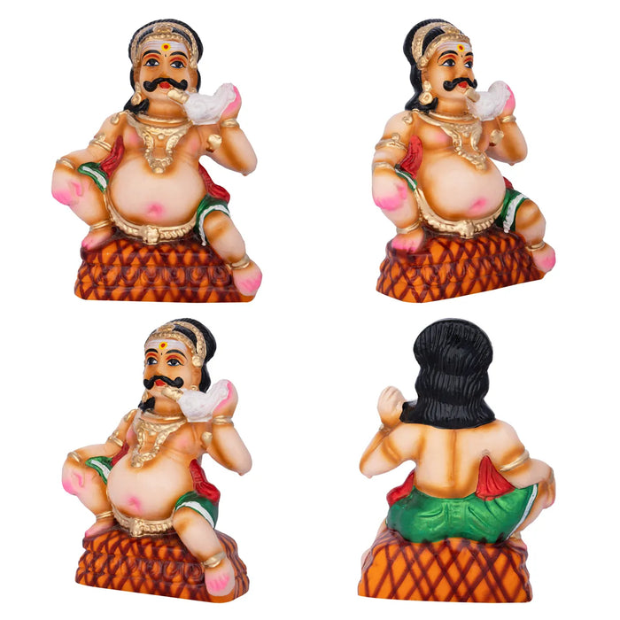 Boodha Ganangal Statue Clay Golu Bommai Set - 8 X 5.5 Inches | Giri Golu Doll/ Navaratri Gombe