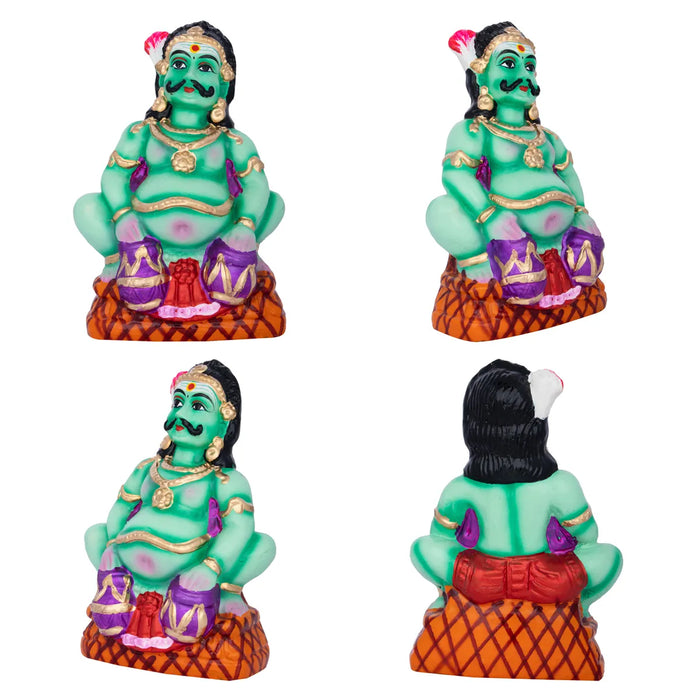 Boodha Ganangal Statue Clay Golu Bommai Set - 8 X 5.5 Inches | Giri Golu Doll/ Navaratri Gombe