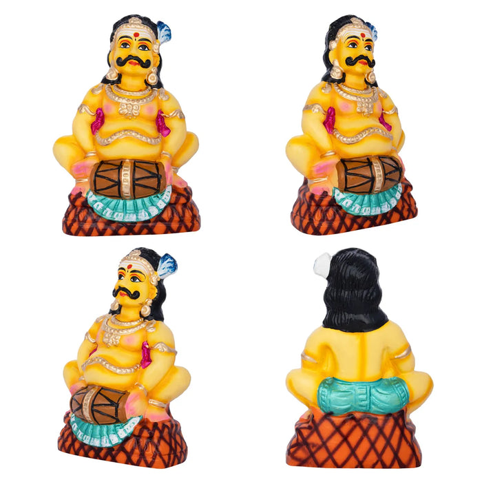 Boodha Ganangal Statue Clay Golu Bommai Set - 8 X 5.5 Inches | Giri Golu Doll/ Navaratri Gombe