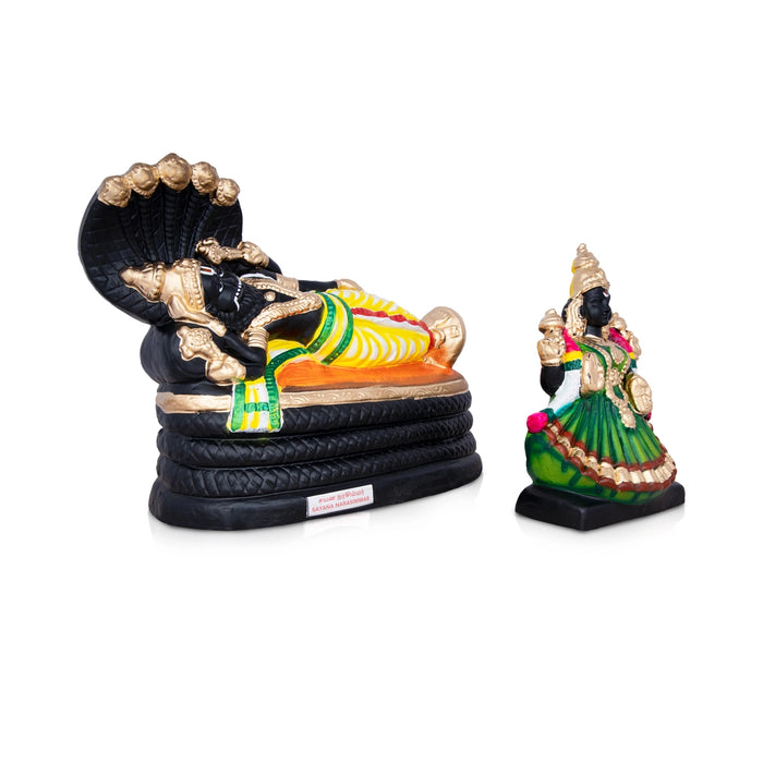 Sayana Narasimhar Clay Golu Bommai Pair - 10 x 13 Inches | Giri Golu Doll/ Navaratri Golu Bomma/Gombe/Bommai