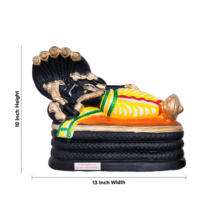 Sayana Narasimhar Clay Golu Bommai Pair - 10 x 13 Inches | Giri Golu Doll/ Navaratri Golu Bomma/Gombe/Bommai