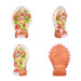 Pancha Bootha Sthalangal Clay Golu Bommai Set - 11 x 7 Inches | Giri Golu Doll/ Navaratri Golu Bomma/Gombe - Clay Kolu Bommai