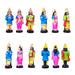 Seetha Kalyanam Clay Golu Bommai Set - 8 x 3 Inches | Giri Golu Doll/ Navaratri Golu Bomma/Gombe/Bommai - Clay Kolu Bommai