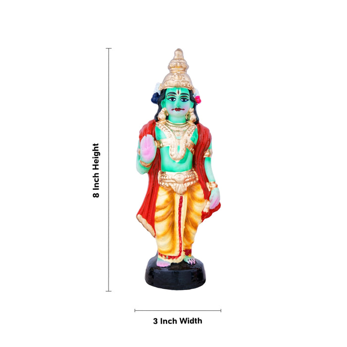 Seetha Kalyanam Clay Golu Bommai Set - 8 x 3 Inches | Giri Golu Doll/ Navaratri Golu Bomma/Gombe/Bommai