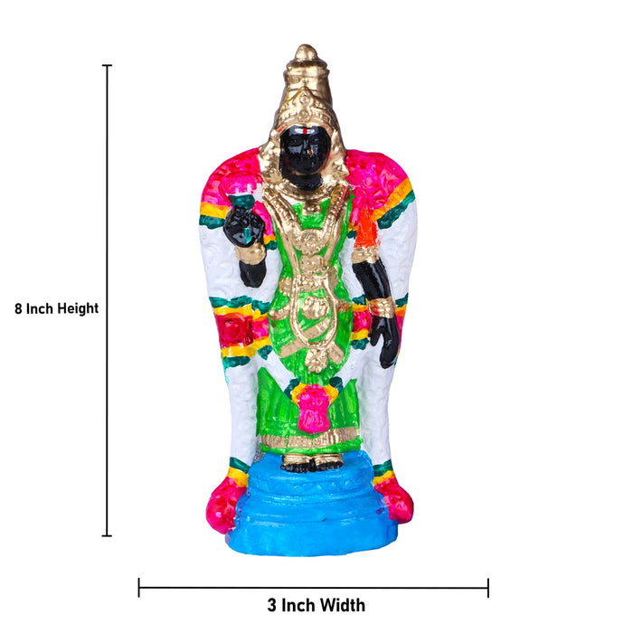 Annamalaiyar Unnamalai Clay Golu Bommai Pair - 8 x 3 Inches | Giri Golu Doll/Navaratri Golu Bomma/Gombe/Bommai - Clay Kolu Bommai
