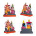 Arupadai Veedu Murugan Statue Clay Golu Bommai Set - 8 x 7 Inches | Giri Golu Doll/Navaratri Golu Bommai/Gombe - Clay Kolu Bommai