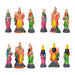 Arupadai Veedu Murugan Statue Clay Golu Bommai Set - 8 x 7 Inches | Giri Golu Doll/Navaratri Golu Bommai/Gombe - Clay Kolu Bommai