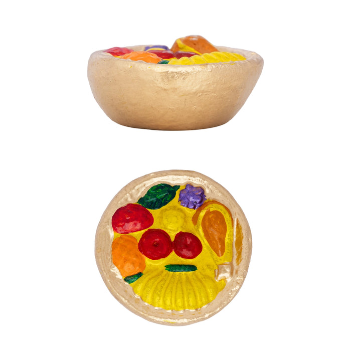 Marriage Clay Golu Bommai Set - 7 X 2.5 Inches | Giri Golu Doll/ Navaratri Golu Bomma/ Gombe/ Bommai - Clay Kolu Bommai