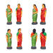 Marriage Clay Golu Bommai Set - 7 X 2.5 Inches | Giri Golu Doll/ Navaratri Golu Bomma/ Gombe/ Bommai - Clay Kolu Bommai