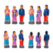 Marriage Clay Golu Bommai Set - 7 X 2.5 Inches | Giri Golu Doll/ Navaratri Golu Bomma/ Gombe/ Bommai - Clay Kolu Bommai