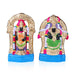 Perumal Thayar Clay Golu Bommai Pair - 8 x 3.5 Inches | Giri Golu Doll/Navaratri Golu Bomma/Gombe/Bommai - Clay Kolu Bommai