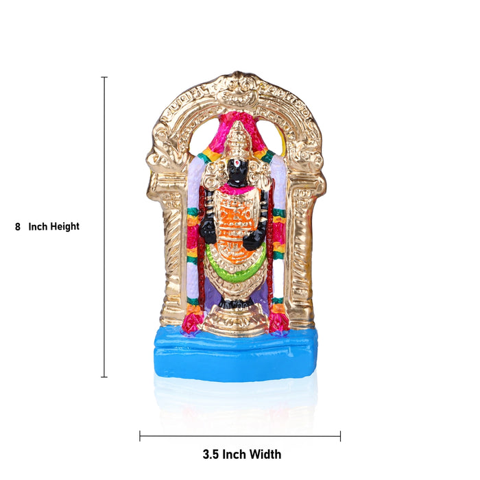 Perumal Thayar Clay Golu Bommai Pair - 8 x 3.5 Inches | Giri Golu Doll/Navaratri Golu Bomma/Gombe/Bommai - Clay Kolu Bommai