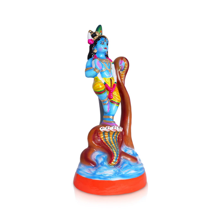 Krishna Murti Kalinga Narthanam Paper Mache Golu Bommai - 17 X 8 Inches | Giri Golu Doll/ Navaratri Gombe - Paper Mache Kolu Bommai