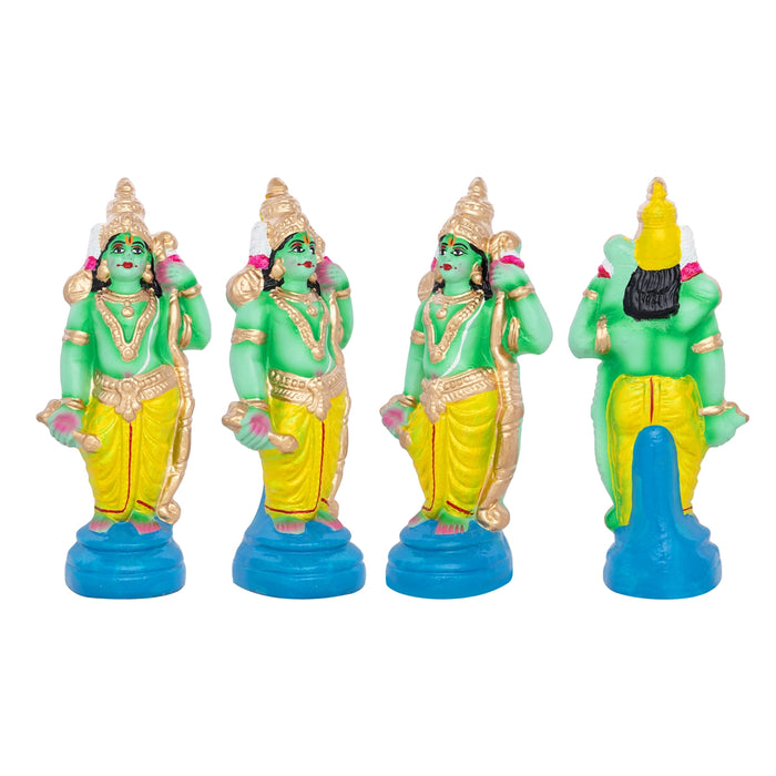 Rama Idol Clay Golu Bommai Set - 9 X 3.5 Inches | Giri Golu Doll/ Navaratri Golu Bomma/ Gombe/ Bommai - Clay Kolu Bommai