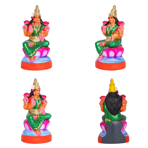 Durga Lakshmi Saraswathi Paper Mache Golu Bommai Set- 10 X 7 Inches | Giri Golu Doll/Navaratri Golu Bommai/Gombe - Paper Mache Kolu Bommai