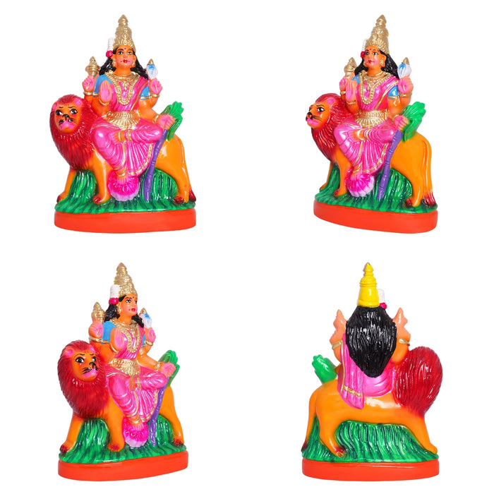 Durga Lakshmi Saraswathi Paper Mache Golu Bommai Set- 10 X 7 Inches | Giri Golu Doll/Navaratri Golu Bommai/Gombe - Paper Mache Kolu Bommai