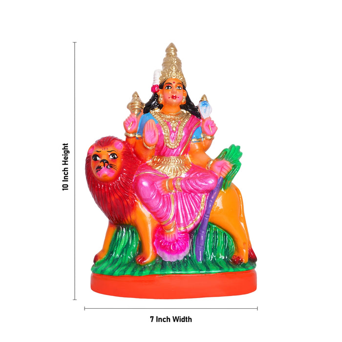 Durga Lakshmi Saraswathi Paper Mache Golu Bommai Set- 10 X 7 Inches | Giri Golu Doll/Navaratri Golu Bommai/Gombe - Paper Mache Kolu Bommai