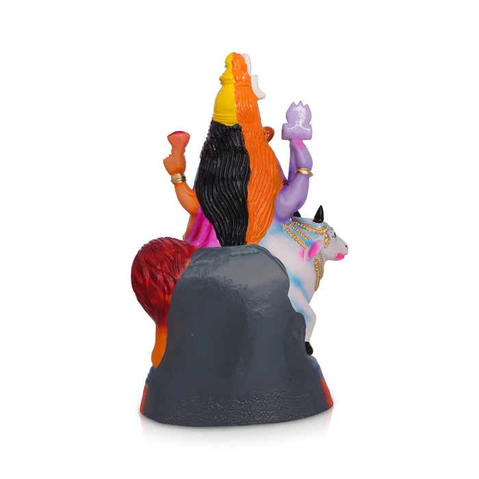 Arthanareeswarar Statue Paper Mache Golu Bommai - 16 x 8 Inches | Giri Golu Doll/ Navaratri Golu Bommai/ Gombe - Paper Mache Kolu Bommai