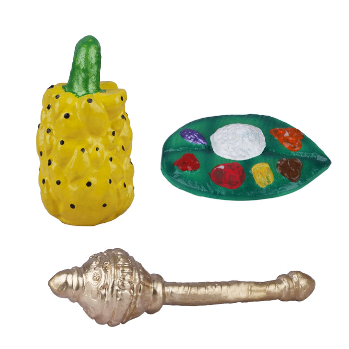 Maya Bazar Clay Golu Bommai Set - 10 x 6.5 Inches | Giri Golu Doll/ Navaratri Golu Bomma/ Gombe/ Bommai - Clay Kolu Bommai