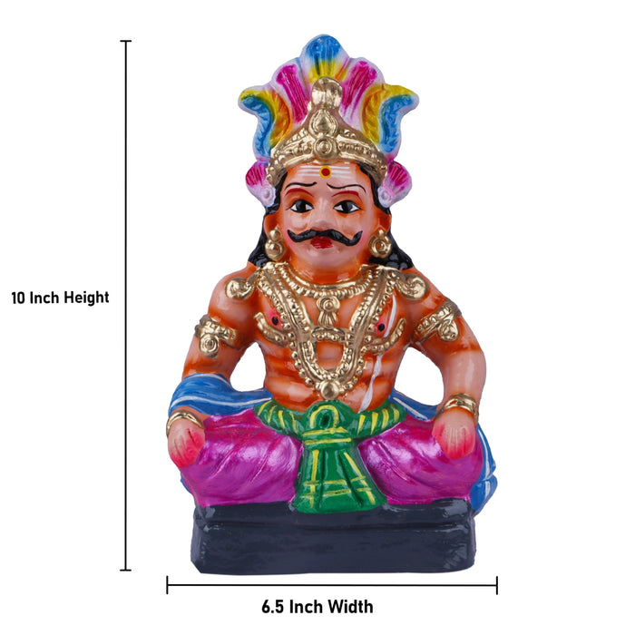 Maya Bazar Clay Golu Bommai Set - 10 x 6.5 Inches | Giri Golu Doll/ Navaratri Golu Bomma/ Gombe/ Bommai - Clay Kolu Bommai