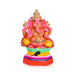 Ganesh Murti Sitting On Base- 20 X 8.5 Inches | Ganpati Murti/Paper Mache Vinayaka Statue For Ganapati Chaturthi - Vinayaka Chaturthi