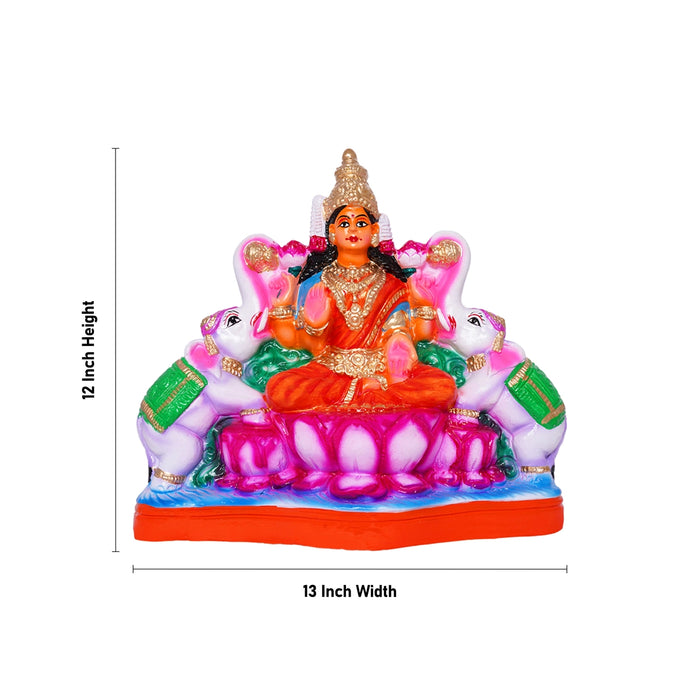 Ashtalakshmi Idol Clay Golu Bommai Set - 12 X 13 Inches | Giri Golu Doll/ Navaratri Golu Bommai/ Gombe - Clay Kolu Bommai
