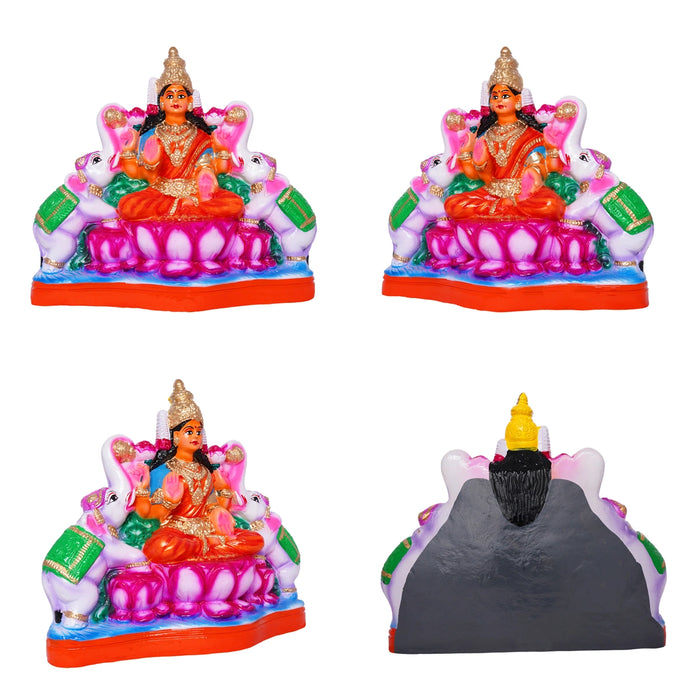 Ashtalakshmi Idol Clay Golu Bommai Set - 12 X 13 Inches | Giri Golu Doll/ Navaratri Golu Bommai/ Gombe - Clay Kolu Bommai