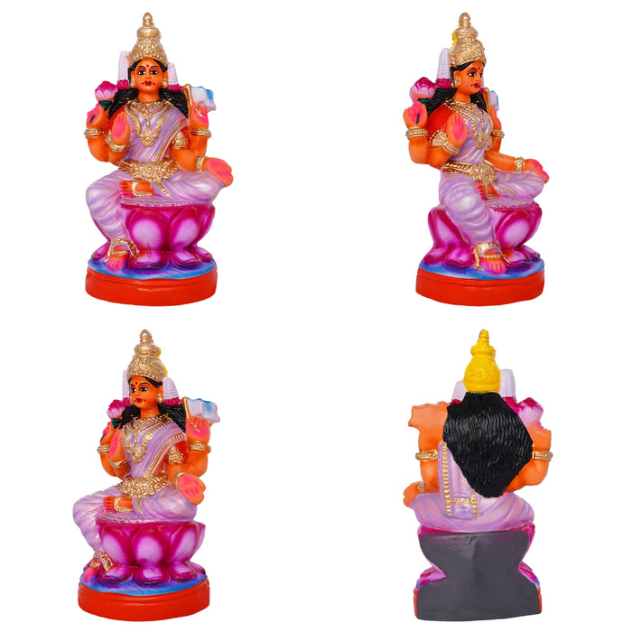 Ashtalakshmi Idol Clay Golu Bommai Set - 12 X 13 Inches | Giri Golu Doll/ Navaratri Golu Bommai/ Gombe - Clay Kolu Bommai