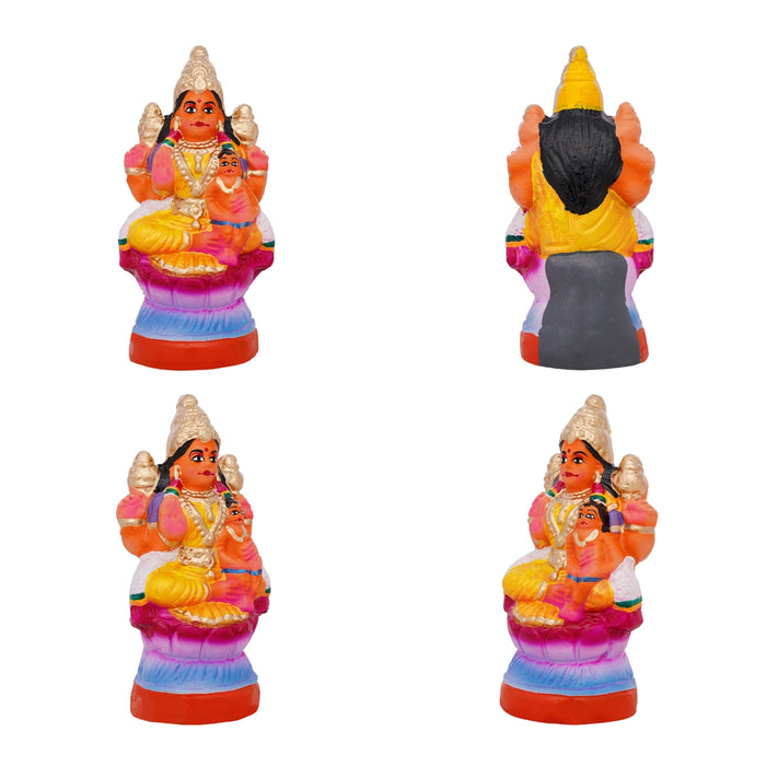 Ashtalakshmi Idol Clay Golu Bommai Set - 6 X 5.5 Inches | Giri Golu Doll/ Navaratri Golu Bommai/ Gombe - Clay Kolu Bommai