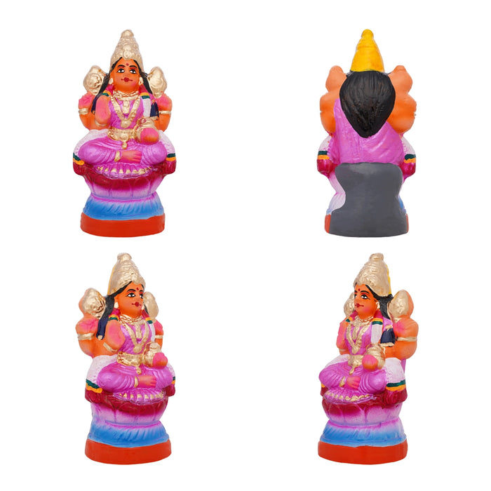 Ashtalakshmi Idol Clay Golu Bommai Set - 6 X 5.5 Inches | Giri Golu Doll/ Navaratri Golu Bommai/ Gombe - Clay Kolu Bommai