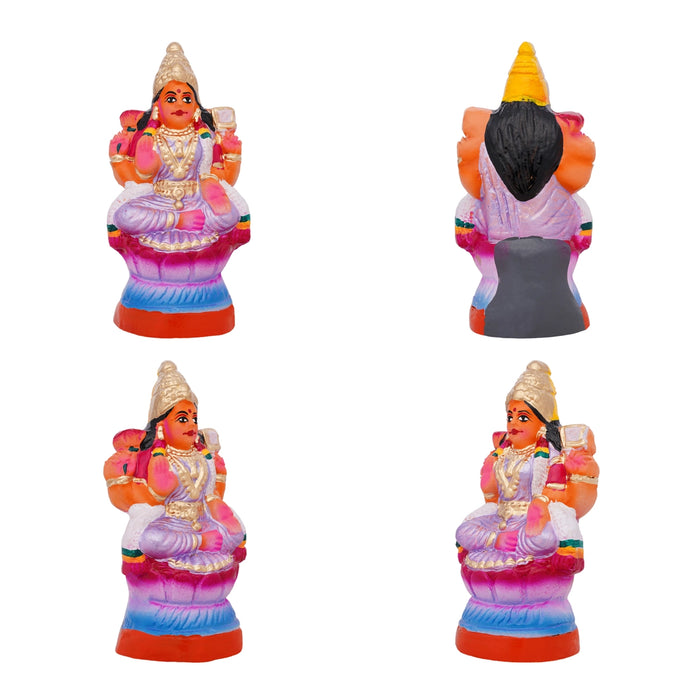 Ashtalakshmi Idol Clay Golu Bommai Set - 6 X 5.5 Inches | Giri Golu Doll/ Navaratri Golu Bommai/ Gombe - Clay Kolu Bommai