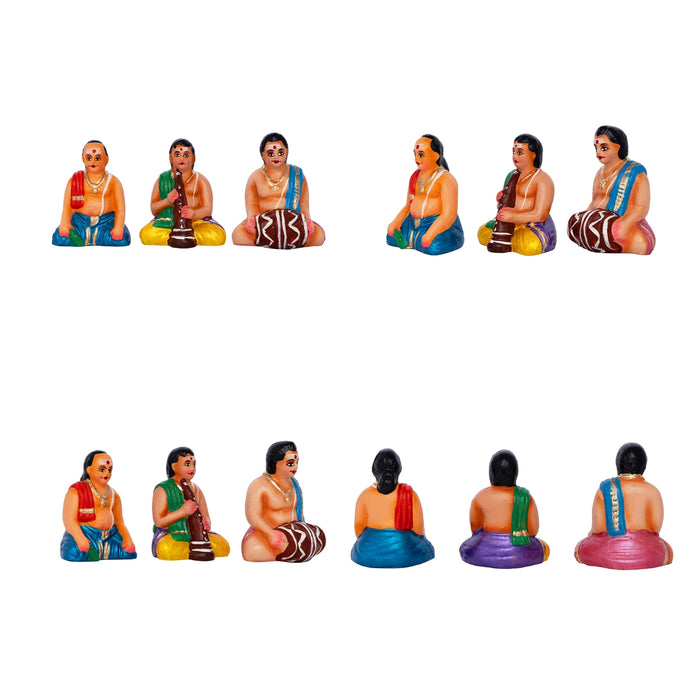 Marriage With Mandapam Clay Golu Bommai Set - 12 X 10.5 Inches | Giri Golu Doll/ Navaratri Golu Bommai/ Gombe - Clay Kolu Bommai
