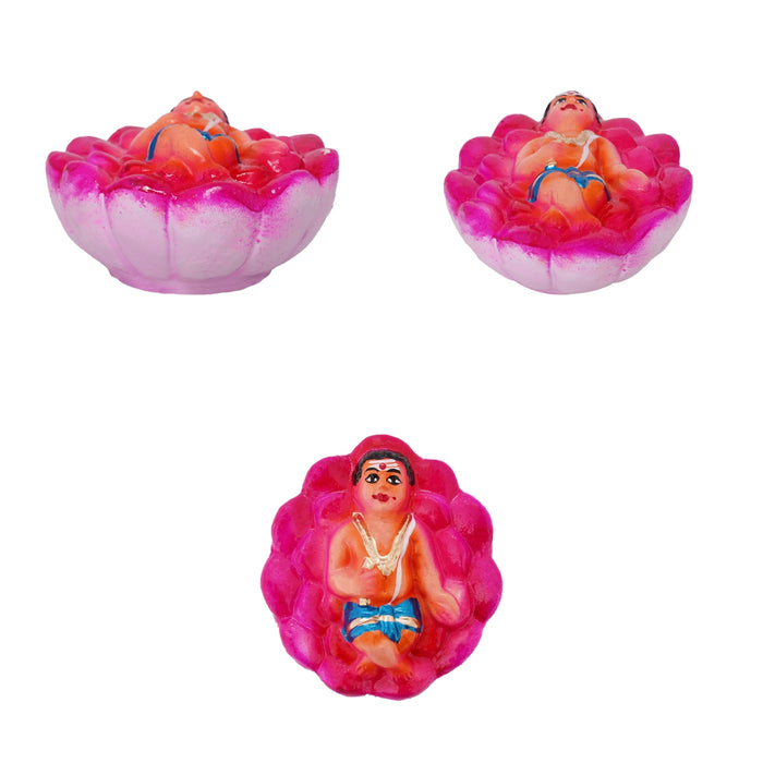 Karthigai Pengal Clay Golu Bommai Set - 8 X 9 Inches | Giri Golu Doll/ Navaratri Golu Bomma/ Gombe/ Bommai - Clay Kolu Bommai