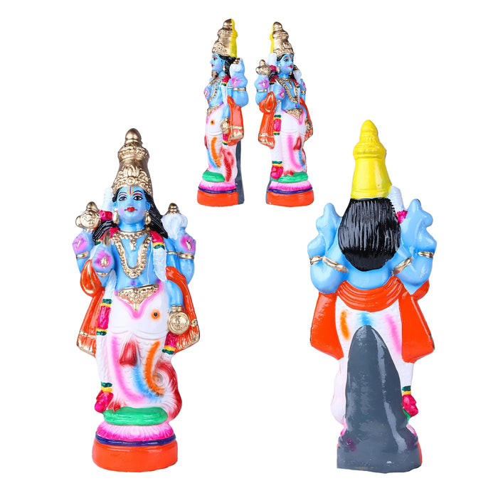 Dasavathaaram Clay Golu Bommai Set - 16 x 5.5 Inches | Giri Golu Doll/ Navaratri Golu Bomma/ Gombe/ Bommai - Clay Kolu Bommai