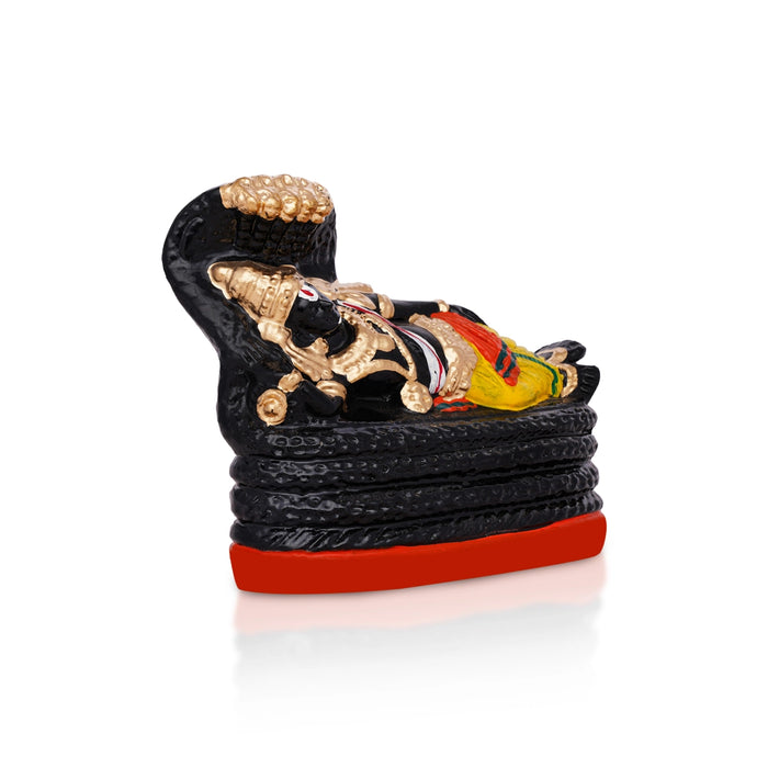 Sri Ranganathar Statue Clay Golu Bommai - 6 X 6.5 Inches | Giri Golu Doll/ Navaratri Golu Bomma/ Gombe/ Bommai - Clay Kolu Bommai