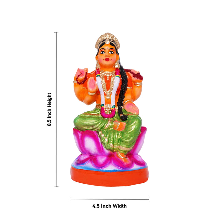 Balambigai Statue Clay Golu Bommai - 8.5 X 4.5 Inches | Giri Golu Doll/ Navaratri Golu Bomma/ Gombe/ Bommai - Clay Kolu Bommai