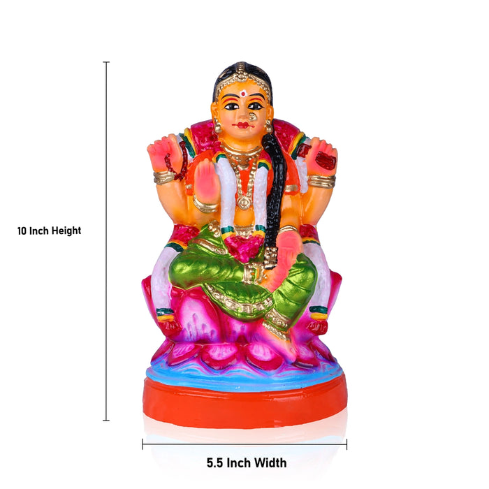 Balambigai Statue Clay Golu Bommai - 9.5 X 5.5 Inches | Giri Golu Doll/ Navaratri Golu Bomma/ Gombe/ Bommai - Clay Kolu Bommai