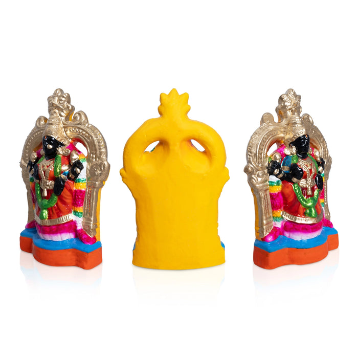 Balaji Perumal Thayar - 10.5 x 6.5 Inches | Clay Golu Bommai / Golu Doll/ Navaratri kolu Bomma/ Gombe/ Bommalu - Clay Kolu Bommai