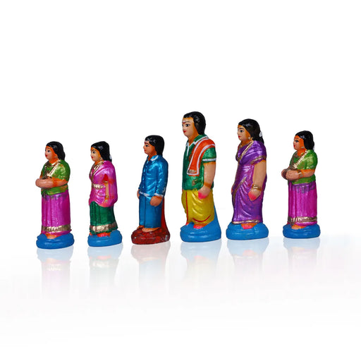 Marriage Clay Golu Bommai Set - 13 inches | Golu Doll/ Navaratri Golu Bomma /Gombe / Bommalu - Clay Kolu Bommai
