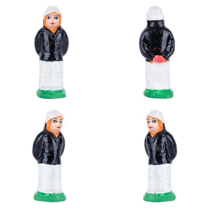 Cricket Clay Golu Doll Set - 5 x 2.25 Inches | Giri Golu Bommai/ Gombe/Bommalu/ Navaratri Golu Bomma