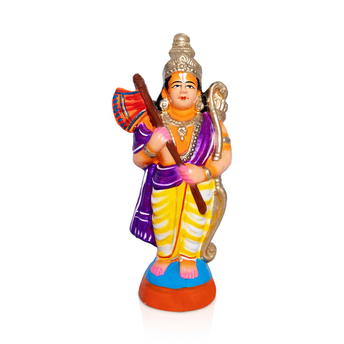 Ramar Pattabhishekam Set - 13.5 x 10 Inches | Clay Golu Bommai/ Golu Doll/ Navaratri Golu Bomma/Gombe/Bommai - Clay Kolu Bommai