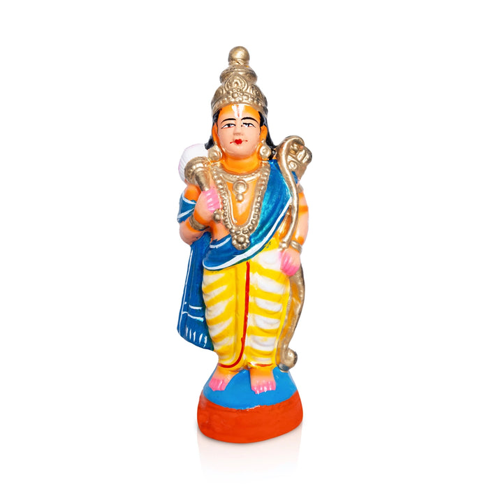 Ramar Pattabhishekam Set - 13.5 x 10 Inches | Clay Golu Bommai/ Golu Doll/ Navaratri Golu Bomma/Gombe/Bommai - Clay Kolu Bommai