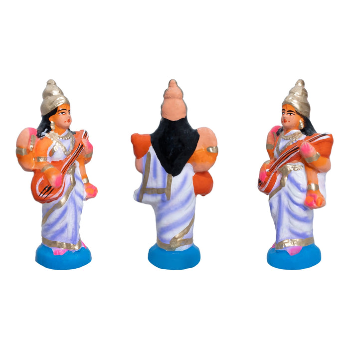 Pradosham Clay Golu Bommai Set - 11 x 8.5 Inches | Golu Doll/ Navaratri Golu Bomma/ Gombe/ Bommai - Clay Kolu Bommai