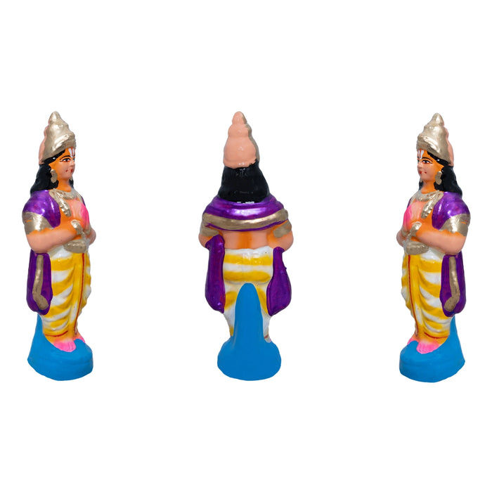 Pradosham Clay Golu Bommai Set - 11 x 8.5 Inches | Golu Doll/ Navaratri Golu Bomma/ Gombe/ Bommai - Clay Kolu Bommai