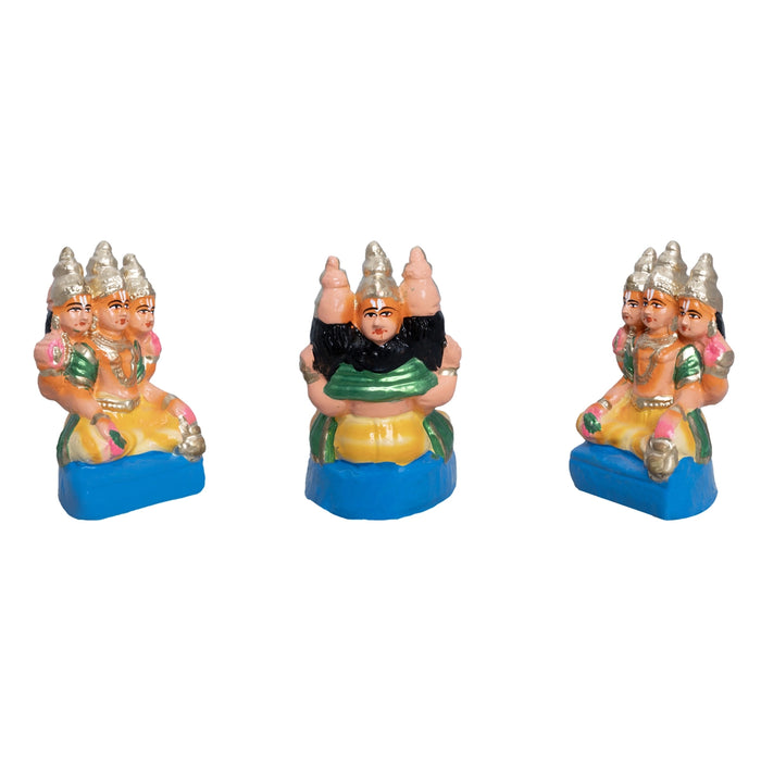 Pradosham Clay Golu Bommai Set - 11 x 8.5 Inches | Golu Doll/ Navaratri Golu Bomma/ Gombe/ Bommai - Clay Kolu Bommai