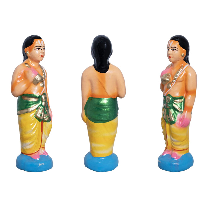 Srirangam Clay Golu Bommai Set - 8.5 x 10.5 Inches | Golu Doll/ Navaratri Golu Bomma / Gombe / Bommai - Clay Kolu Bommai