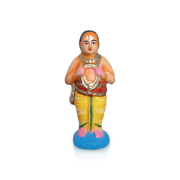Srirangam Clay Golu Bommai Set - 8.5 x 10.5 Inches | Golu Doll/ Navaratri Golu Bomma / Gombe / Bommai - Clay Kolu Bommai