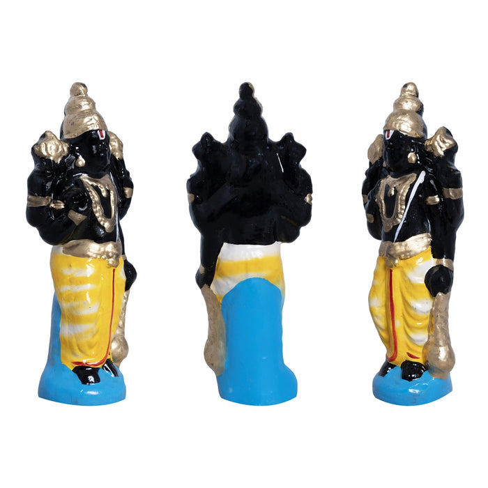 Srirangam Clay Golu Bommai Set - 8.5 x 10.5 Inches | Golu Doll/ Navaratri Golu Bomma / Gombe / Bommai - Clay Kolu Bommai
