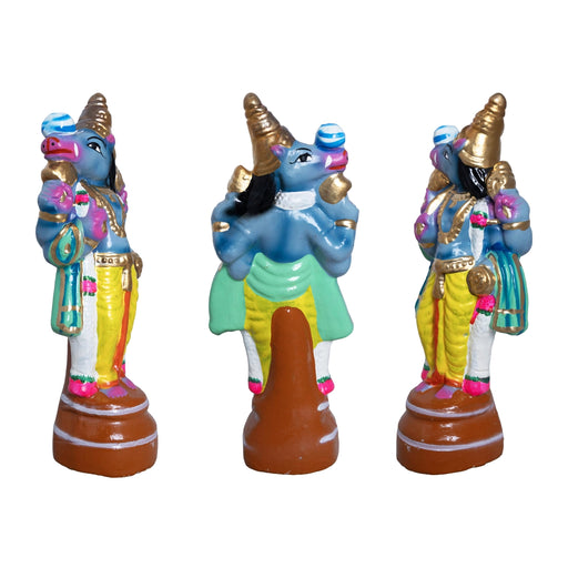 Dasavatharam Clay Golu Bommai Set - 10 X 4 Inches | Golu Doll/ Navaratri Golu Bommai/ Gombe - Clay Kolu Bommai
